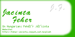 jacinta feher business card
